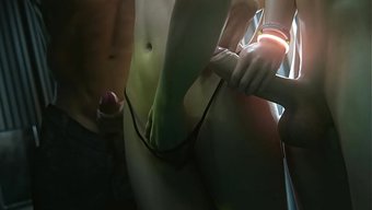 Tifa Lockhart'In Amı 3d Kalitesinde Yapışkan Beyaz Sıvıyla Dolduruluyor.