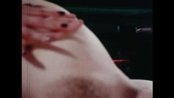 Vintage Tüylü Olgun Kadın Sert Eylemde Beceriliyor