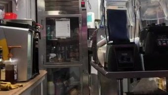 Iç Çamaşırıyla Esmer Barista Bikini Vücudunu Ve Varlıklarını Sergiliyor