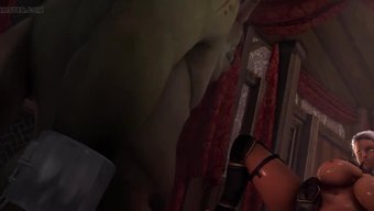 Bu 3d Videoda Büyük Bir Adamın Küçük Bir Elf Ile Başa Çıkmasını Izlemenin Heyecanını Yaşayın