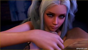 3d Pov'Da Dolgun Göğüslü Bir Anime Bebek Yüzüne Sikişiyor